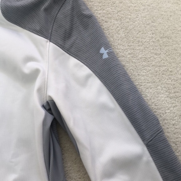 Under Armor White and Gray Hoodie Size Small - Picture 5 of 7